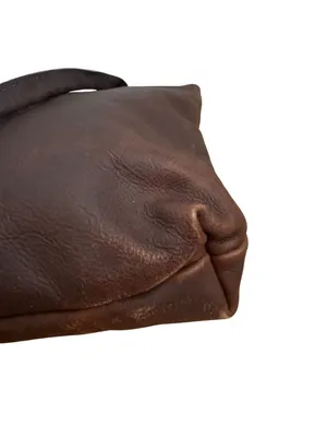 Hawks and Doves SHORT BROWN PORTER Leather Tote in Dark Brown thumbnail 7