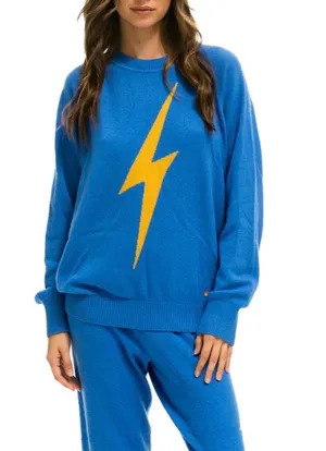 Aviator Nation Blue Lightning Bolt Sweatshirt  thumbnail 1