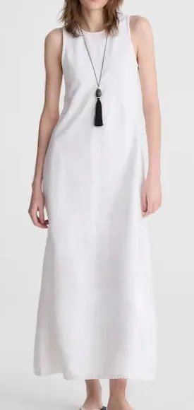 NWT Madewell White Denim Seamed Maxi Dress Size 2‎ thumbnail 1