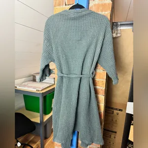 Anthropologie Bathen Waffle Knit Cotton Luxury Robe thumbnail 2