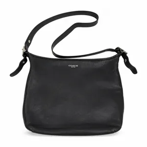 Coach Medium Shoulder Bag Legacy Penny Hobo 19889 Silver Hardware Black Leather thumbnail 1