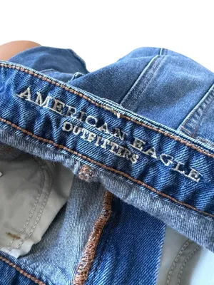 AMERICAN EAGLE Distressed Denim Skirt Size 6 thumbnail 8
