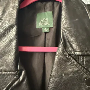 Women's Black Wild Fable Black Leather Jacket thumbnail 5
