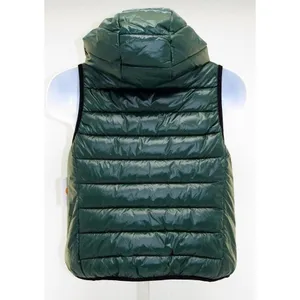 National Football League Women's DKNY GREEN BAY PACKERS Green Yellow Black Puffer Hoodie Vest Small - NEW thumbnail 2