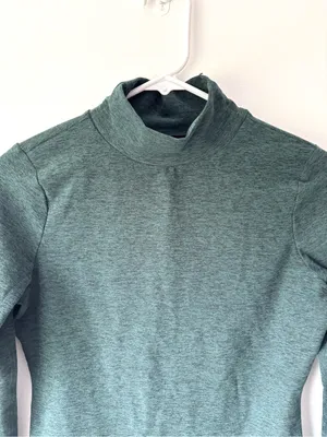 Beyond Yoga Forest Green Spacedye Captivating Turtleneck Pullover Long Sleeve thumbnail 5