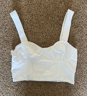 Princess Polly Top White Crop thumbnail 1