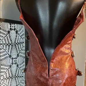 Nasty gal western buckle rust dress thumbnail 5