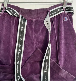 Champion Ladies Velour Purple Pants thumbnail 2