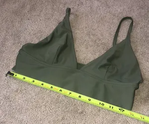 Aerie Triangle Bikini Top Green Medium thumbnail 5