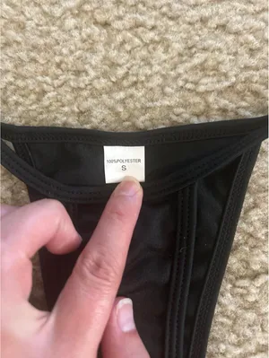 C365 tiny black beach bikini bottom size small thumbnail 2