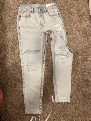 American Eagle Super High-Rise Mom Jean Strigid Size 2 NWT thumbnail 10