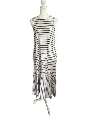 MARFINNO White Black Maxi Dress Size Medium thumbnail 3