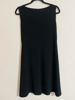 Vintage 90’s Ronni Nicole Black Boho Chic Sleeveless Mini Dress Beaded Neck Sz 8 thumbnail 14