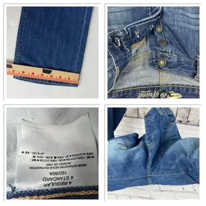 Old Navy Womens Boyfriend Button Fly Jeans Distressed Mid Rise Medium Wash Sz 4‎ thumbnail 8