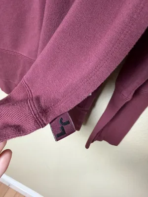 JOYLAB Maroon Burgundy Loose Side Slit Sweatshirt Long Sleeve Tee Top Size Small thumbnail 6