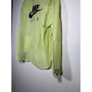 NIKE AIR Full Zip Running Windbreaker‎ Jacket XL Neon Yellow Green Athletic Y2K thumbnail 5
