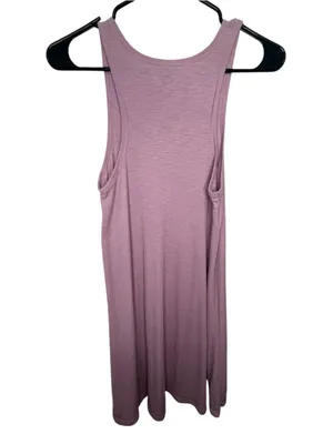 Free People Beach Mauve Ribbed Sleeveless Swing Oversized Tank Dress thumbnail 4