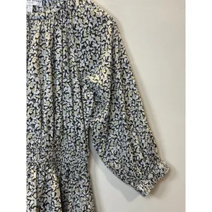 Apiece Apart Dress Womens XS Black Yellow Floral Organic Cotton Mini Summer thumbnail 7