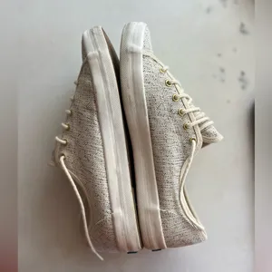 Keds woven neutral lace up sneakers sz 9 thumbnail 7