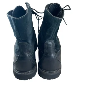 Timberland Womens Combat Boots Black Leather‎ Suede Waterproof 8661A Gorpcore 9 thumbnail 3