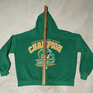 Edikted Hoodie Womens SZ M/L Green Football Fleece Hoodie Eagles Champion thumbnail 6