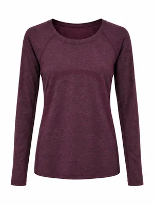 Lululemon Swiftly Tech Long Sleeve Running Top Burgundy Size 6 thumbnail 2