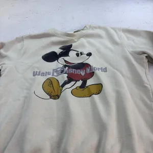 Disney Parks Walt Disney World Mickey Sweatshirt Cream Off White S Pullover Y2K thumbnail 11