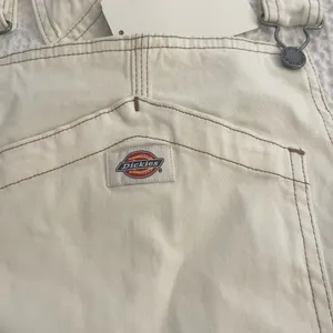 Cute Dickies Off-White Twill Bib Skirtall big pockets Overall Dress thumbnail 4