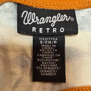 Wrangler Retro Boho Aztec Southwest Balloon Sleeve Top • Ochre Mustard Small thumbnail 7