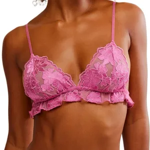 Free People Floral Lace Pink Bralette thumbnail 1
