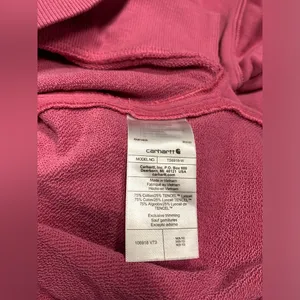 Carhartt Women's Pink Hoodie Sweater tencel fiber series loose fit medium thumbnail 11