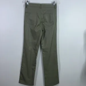 Zara faux leather sage high waisted pants size medium thumbnail 2