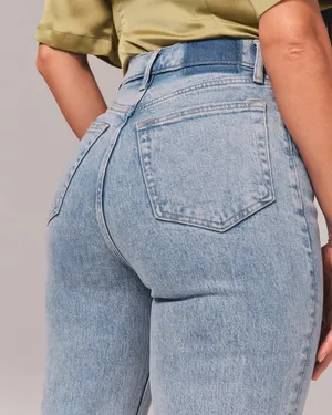 Abercrombie Curve Love Ultra High Rise 90s Straight Jean - Size 27 SHORT thumbnail 3