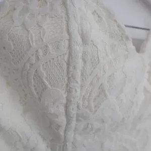 Off White Floral Lace Strapless Bustier Crop Top Sweetheart NWSP20-T7 Small thumbnail 3