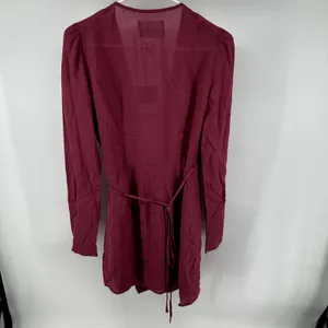 Reformation Nima Dress Wrap Mini Long Sleeve Tie Waist Cerise Pink S NWT thumbnail 4