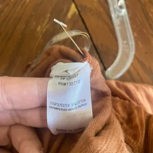 Doe & Rae Corduroy Wide Leg Pants Drawstring Copper thumbnail 5