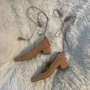 Esprit Lace-Up ballerina Pointed Toe tiny block kitten heels thumbnail 5