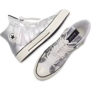 NEW Converse Chuck 70 Mesh High Womens Size 7 Dull Silver Sneakers Shoes A15187C thumbnail 1