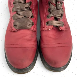 Dr. Martens Triumph Boots Red Oxblood Leather Pirate Fold Down Floral Boots US 9 thumbnail 8