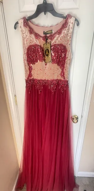 NWT Burgundy Whimsigoth Homecoming Gown Size 10 thumbnail 1