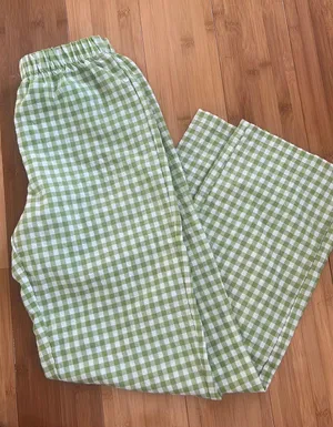 Green Checkered Pants Shein thumbnail 1