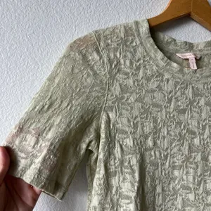 Rebecca Taylor Green Lace Short Sleeve Top thumbnail 2