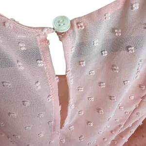 J. Crew Pink Sheer Chenille‎ Dot Sleeveless Pleated Lightweight Blouse Size 8 thumbnail 4