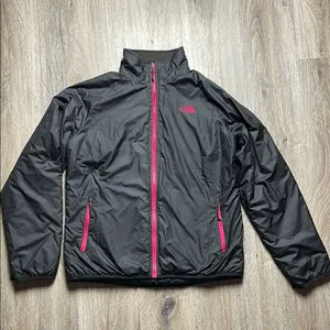The North Face Black Jacket with Pink Accents thumbnail 1