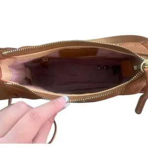 Dooney & Bourke Cognac Pebbled Leather Crossbody thumbnail 5