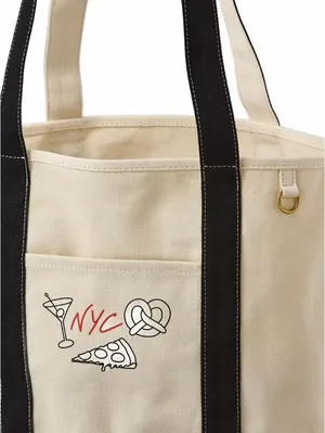 AE Off-Duty Girl Dinner Tote Bag American Eagle NWT Natural thumbnail 2