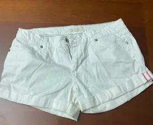 2.1 Denim ladies shorts are a size 28. thumbnail 1