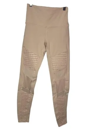 Alo Yoga Leggings Size Small High Waisted Light Pink Dusty Rose Moto Full Length thumbnail 2