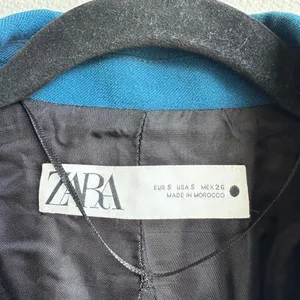 Zara Deep Teal Blue One Button Blazer Interview Career Wear Casual Size Small thumbnail 3