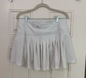 Lululemon Athletica White Athletic Tennis Skirt - Pleated Activewear Skort thumbnail 2